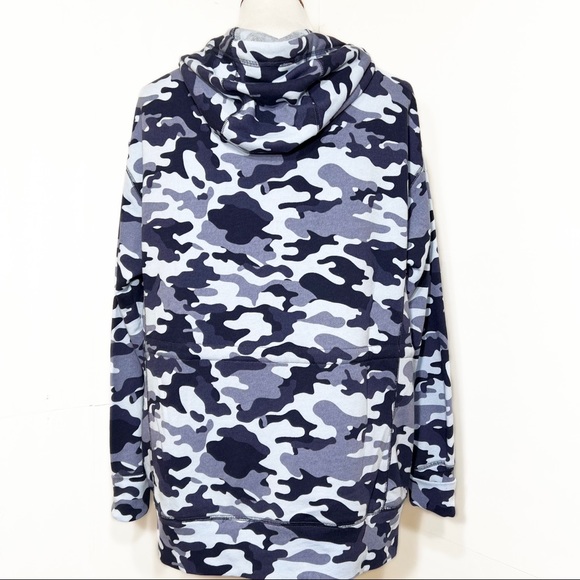 SOLD-NWT Fabletics Navy Blue Camo Zip Up Hoodie Sweatshirt - Picture 9 of 12